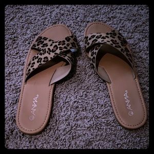 Leopard print sandals